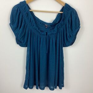 Torrid Cap Sleeve Peasant Top Size 0
